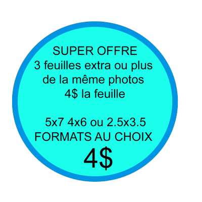 Forfait multi feuille  extra a 4$ 